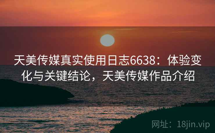 天美传媒真实使用日志6638：体验变化与关键结论，天美传媒作品介绍
